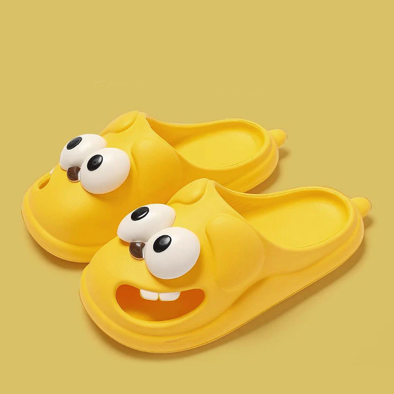 Tongue Kiss Slippers Cute Toothy Puppy