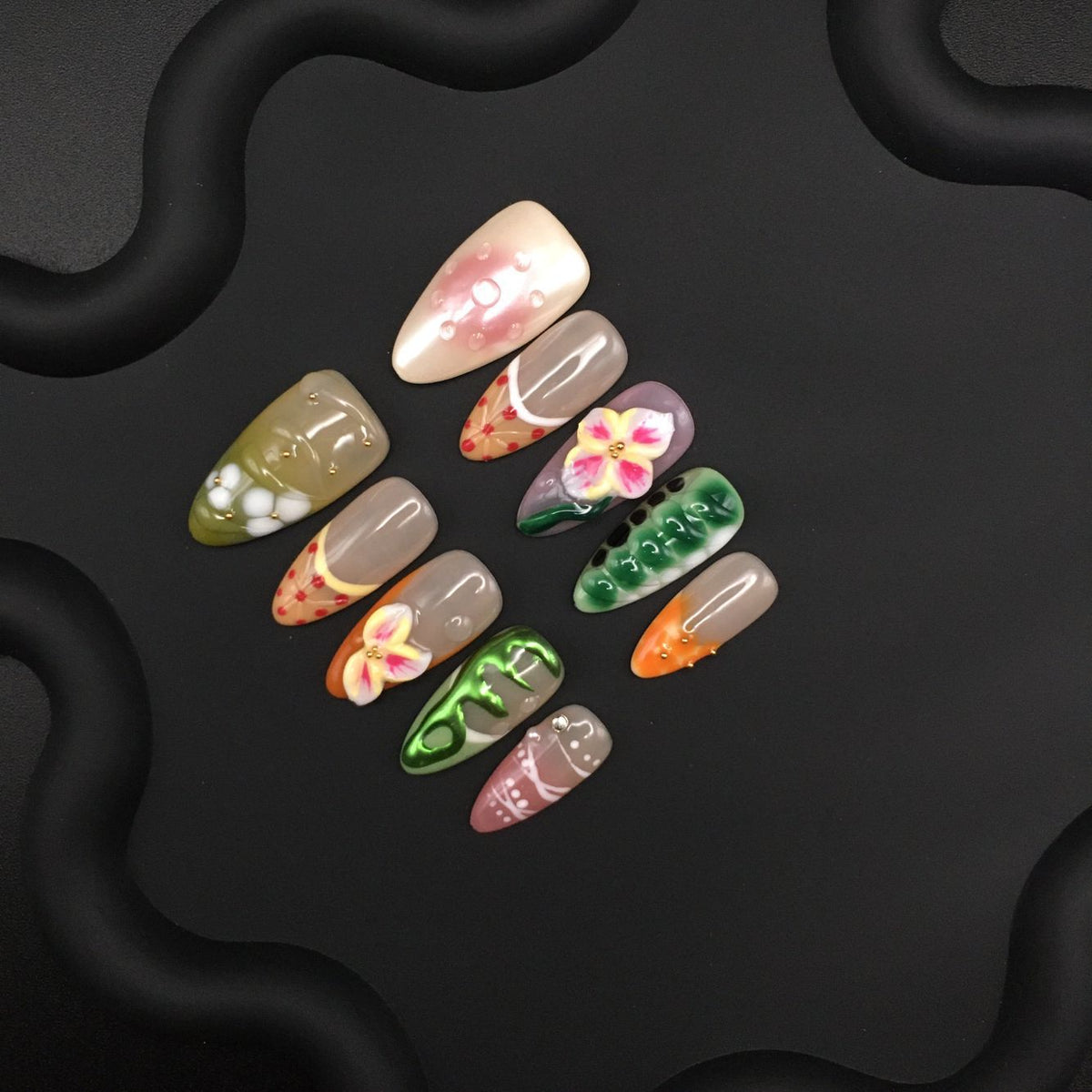 Hand painted butterfly pearl sweet and spicy