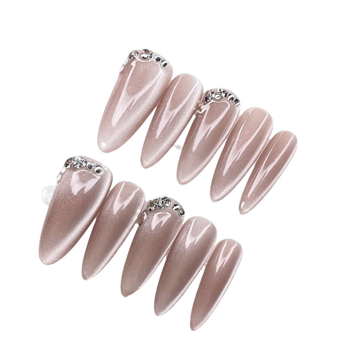 Nude Cat's Eye with Diamond Daily Versatile Gentle Longtip