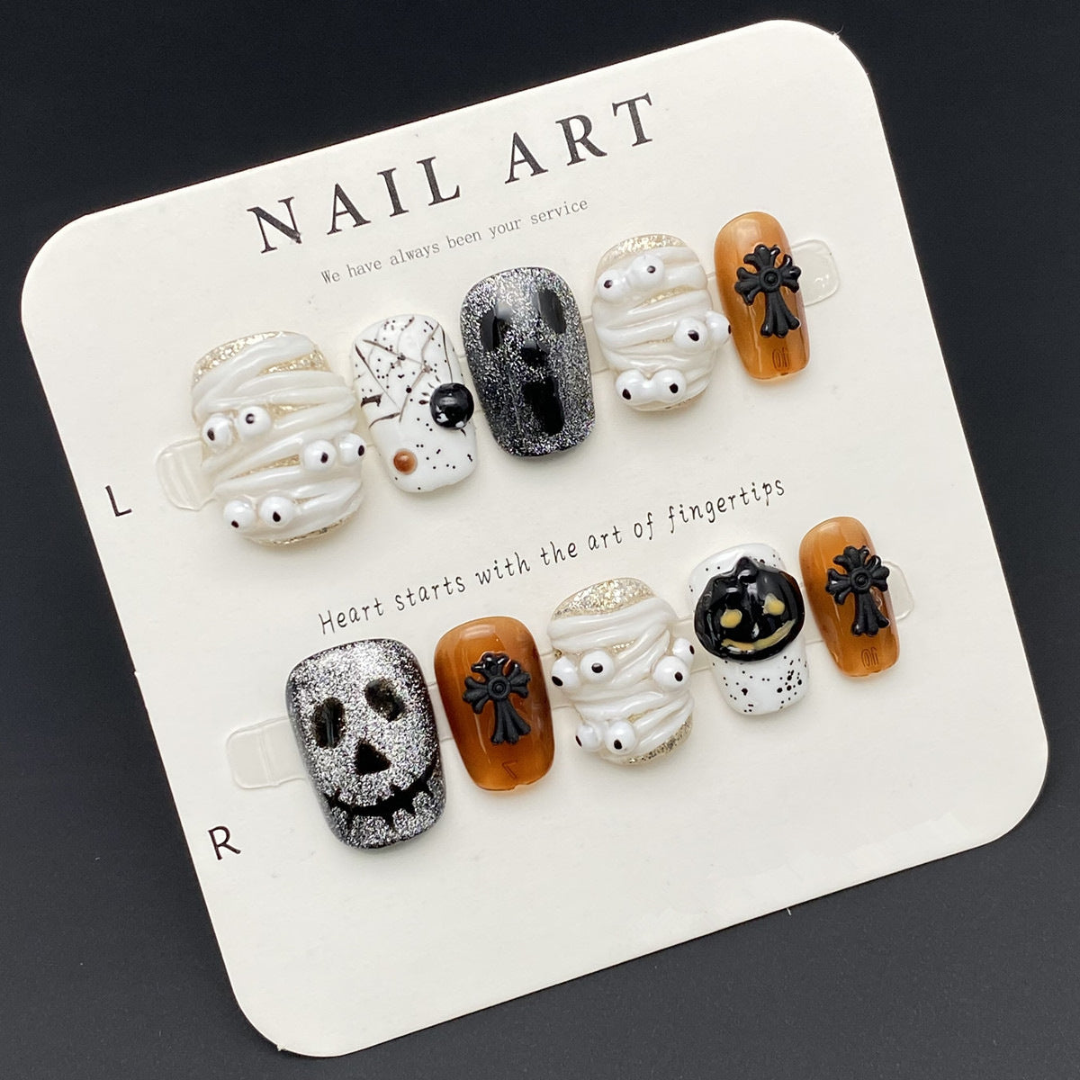 UNIKOO Halloween Short Square Press-on Nails