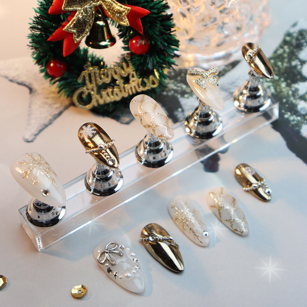 UNIKOO Christmas Punk Almond Press-on Nails