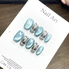 Sea salt crushed diamond manicure