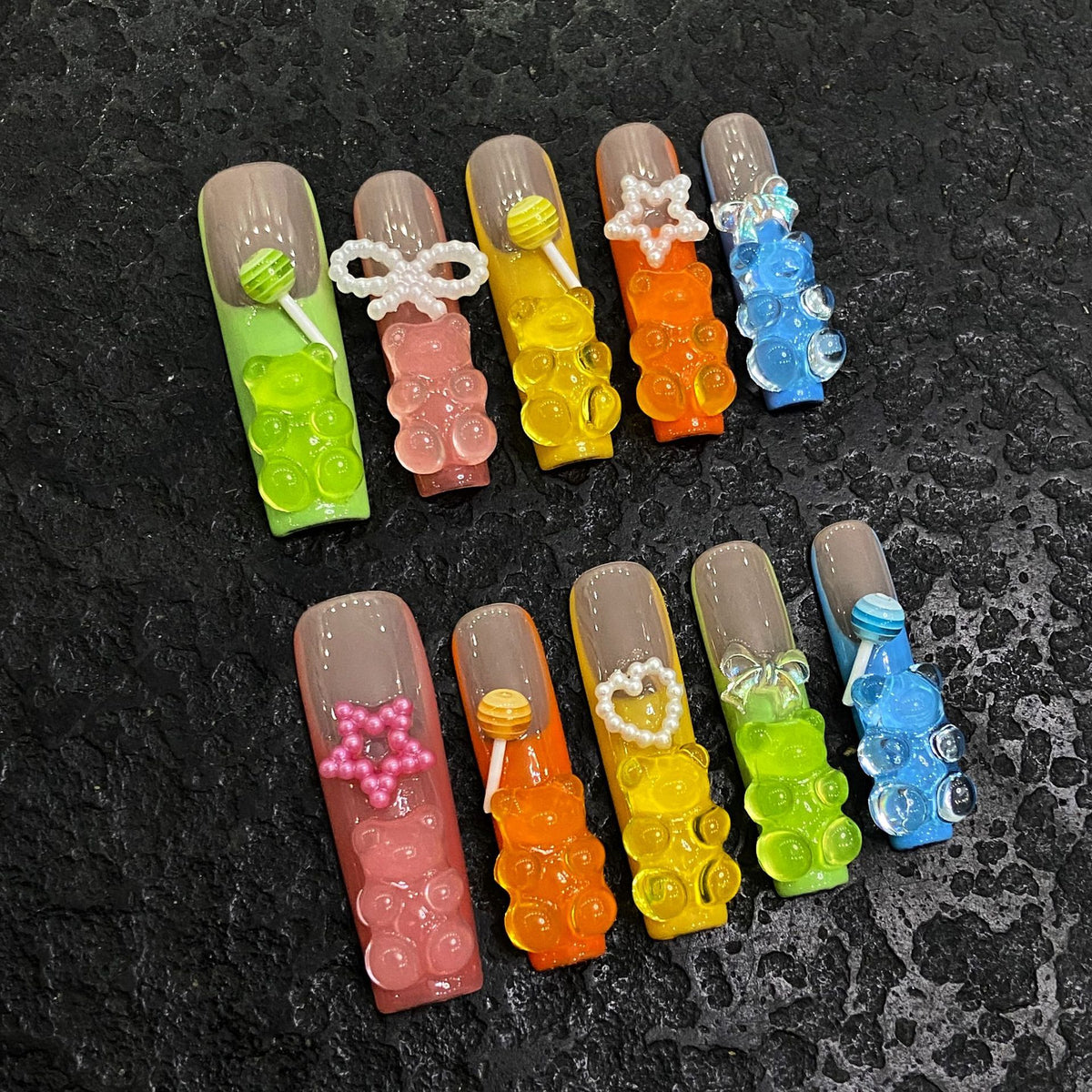 UNIKOO Suger Long Square Press-on Nails