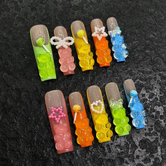 UNIKOO Suger Long Square Press-on Nails