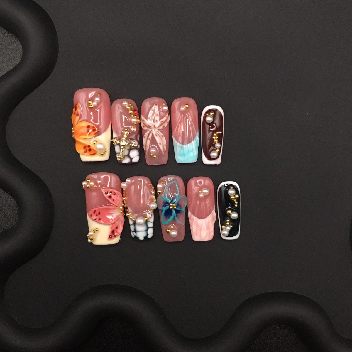 Hand painted colorful