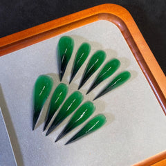 The lotus leaves are green