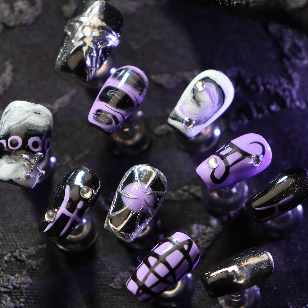 UNIKOO Y2k Halloween Short Press on Nails