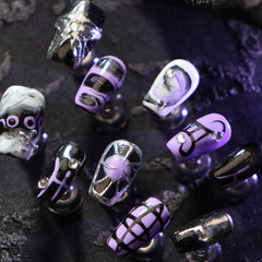 UNIKOO Y2k Halloween Short Press on Nails