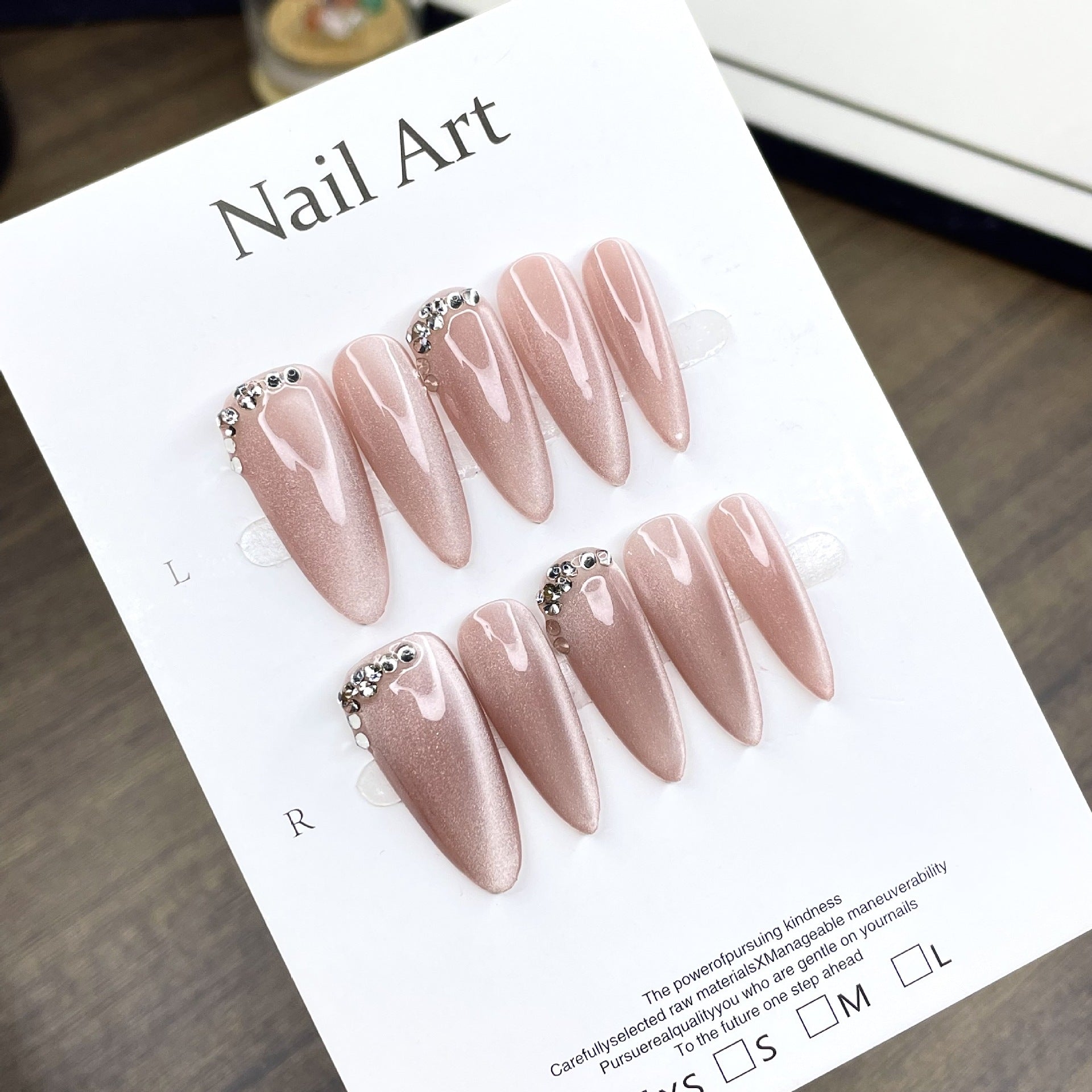 Nude Cat's Eye with Diamond Daily Versatile Gentle Longtip