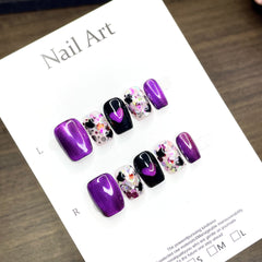 Purple and black cat eye