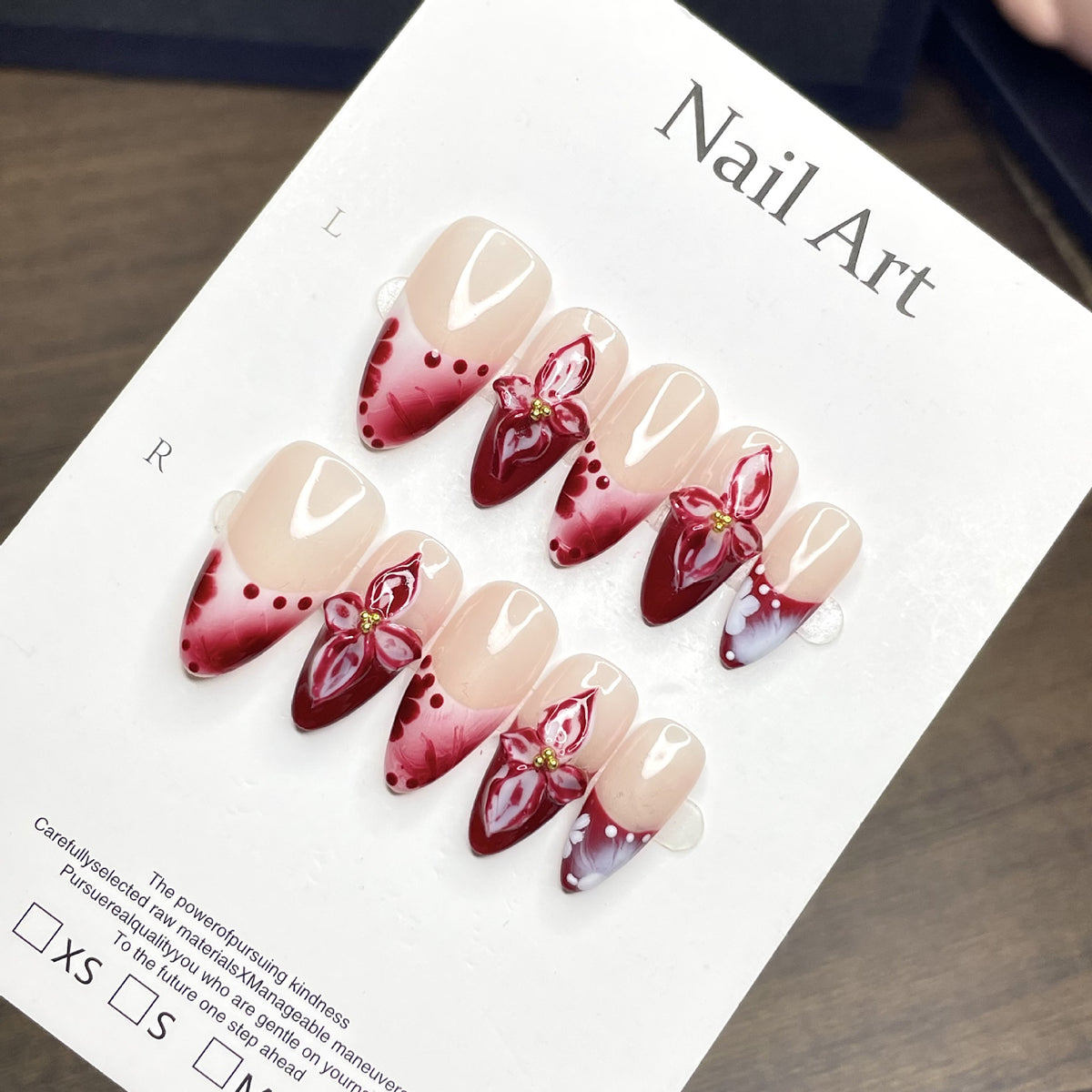 Macaron Powder Almond Nail Art