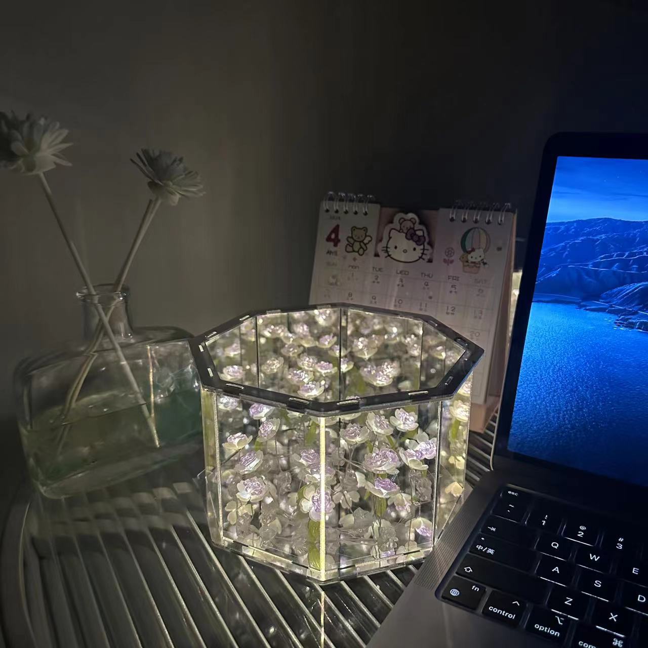 Tulip Night Light Handmade Music Box