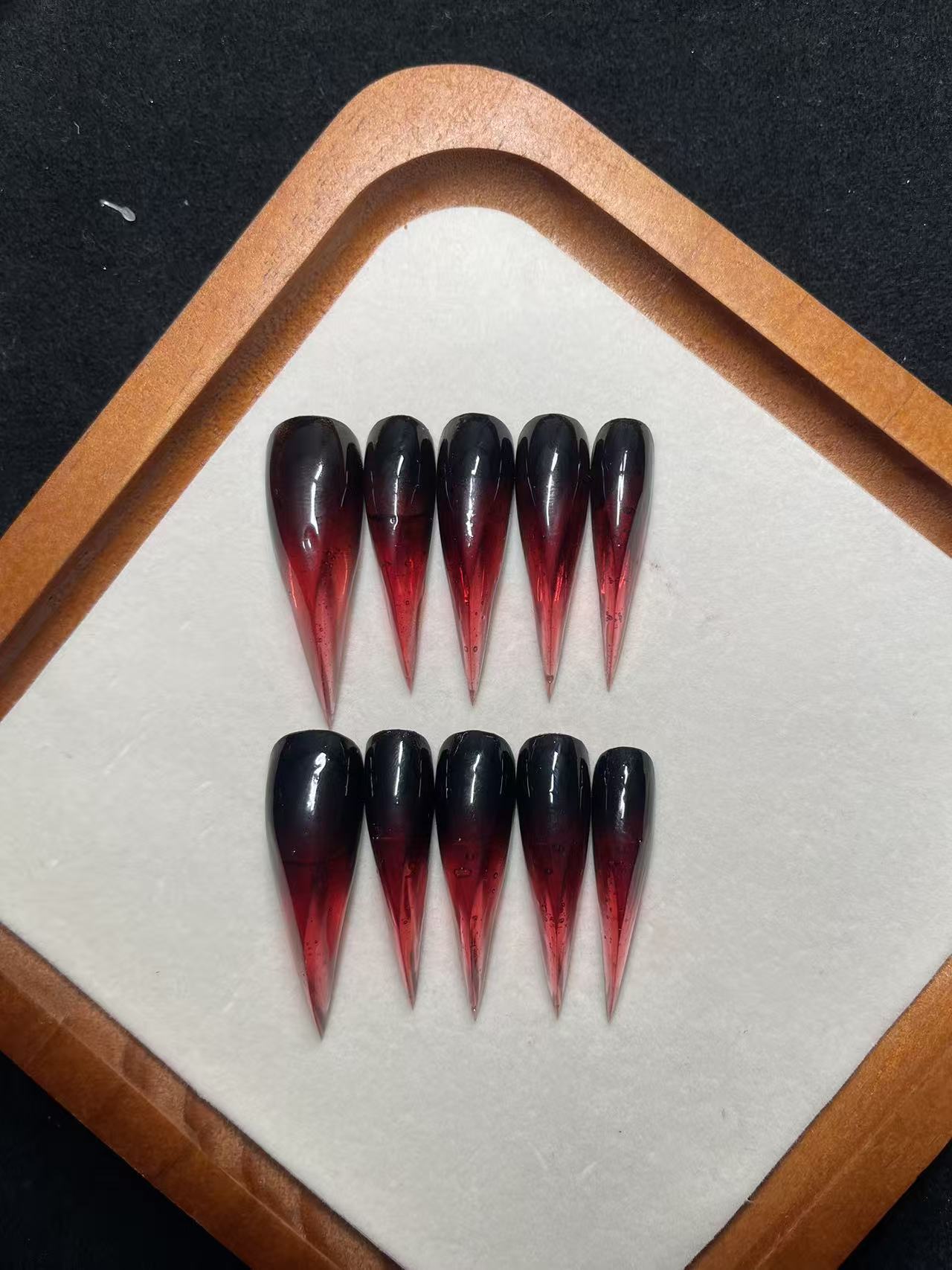 The blood color gradually turned red