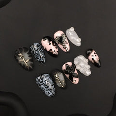 Personalized three-dimensional carved engraved nails