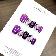 Purple and black cat eye