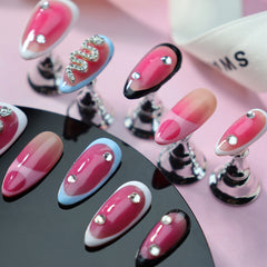 UNIKOO Snake Gold Almond Press-on Nails