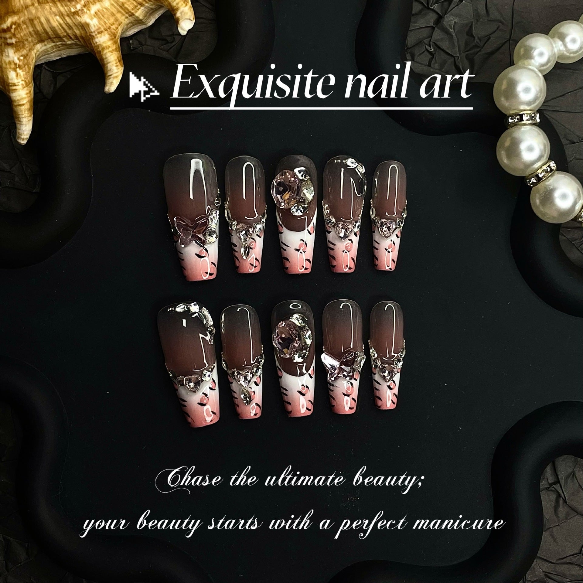 French full diamond long leopard
