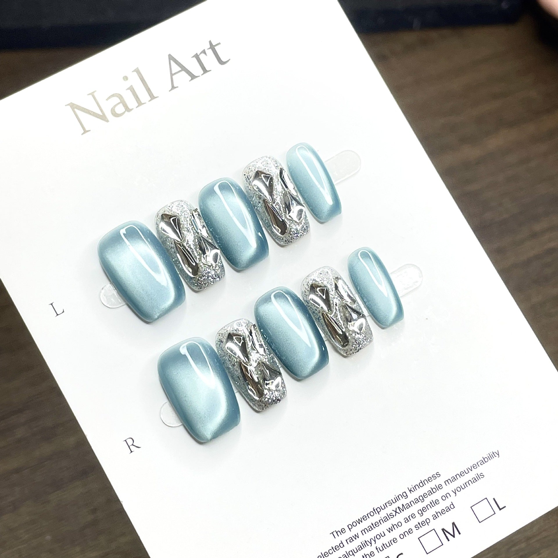 Sea salt crushed diamond manicure