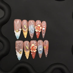 Shell white long pointed hand pinch fairy