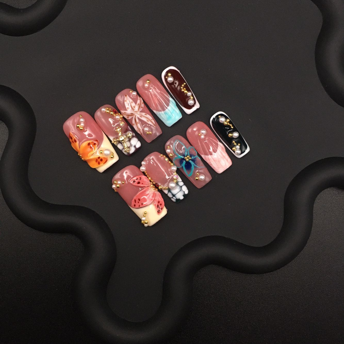 Hand painted colorful