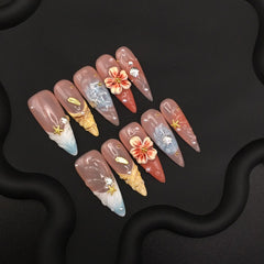 Shell white long pointed hand pinch fairy