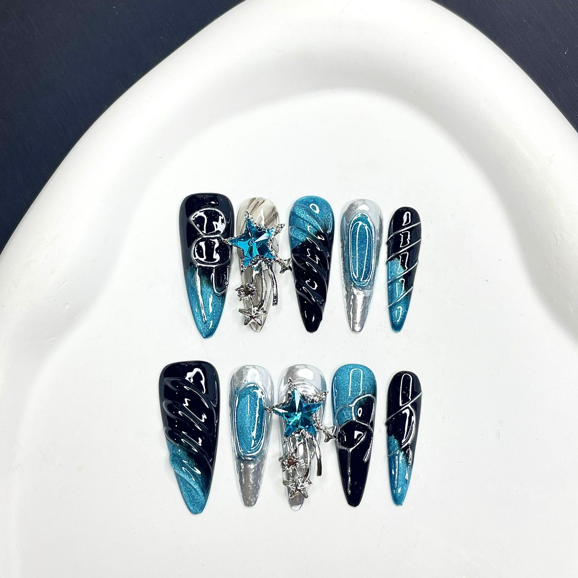 Deep Sea Astral Cyber Black and Blue Liquid