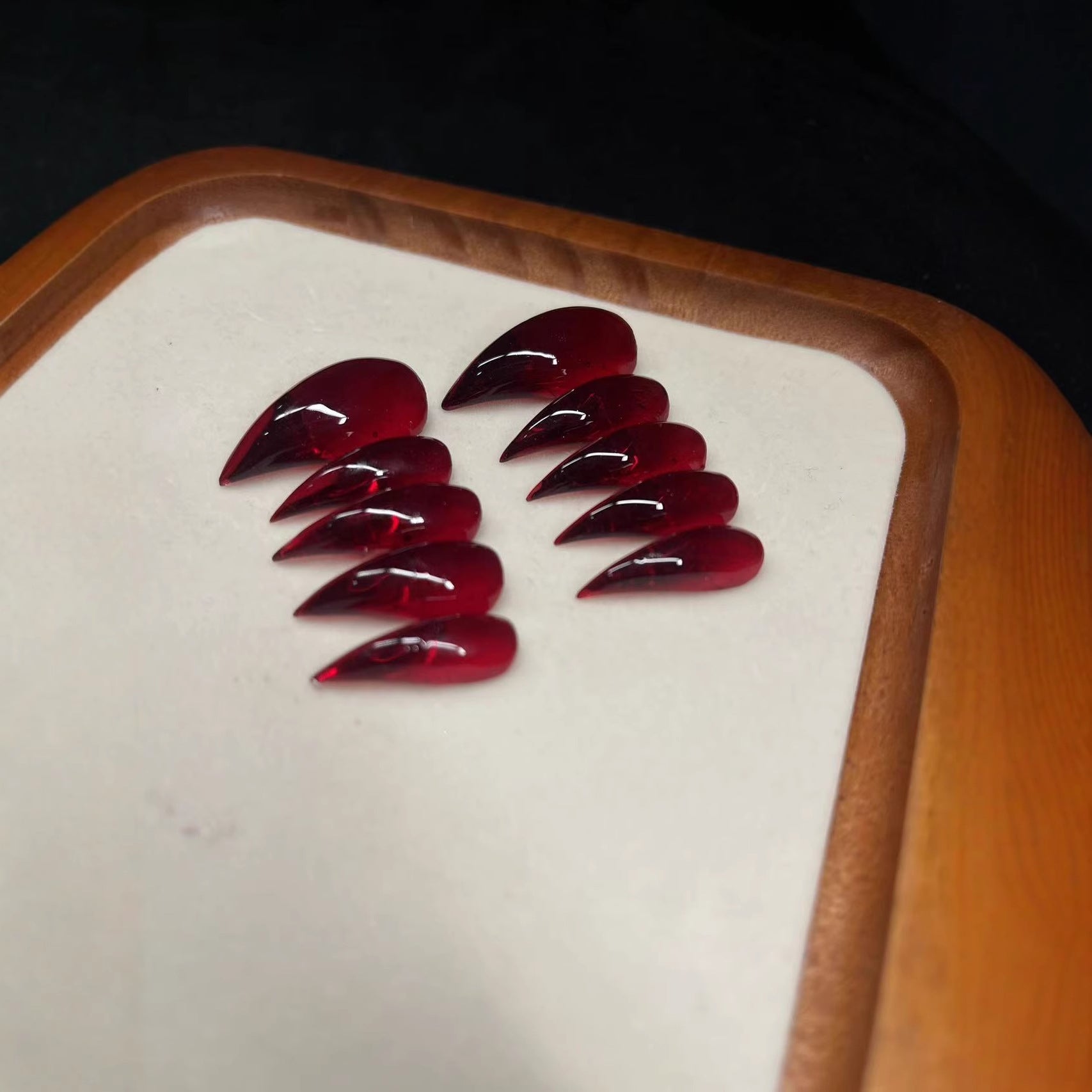 Burgundy dragon claw toenail