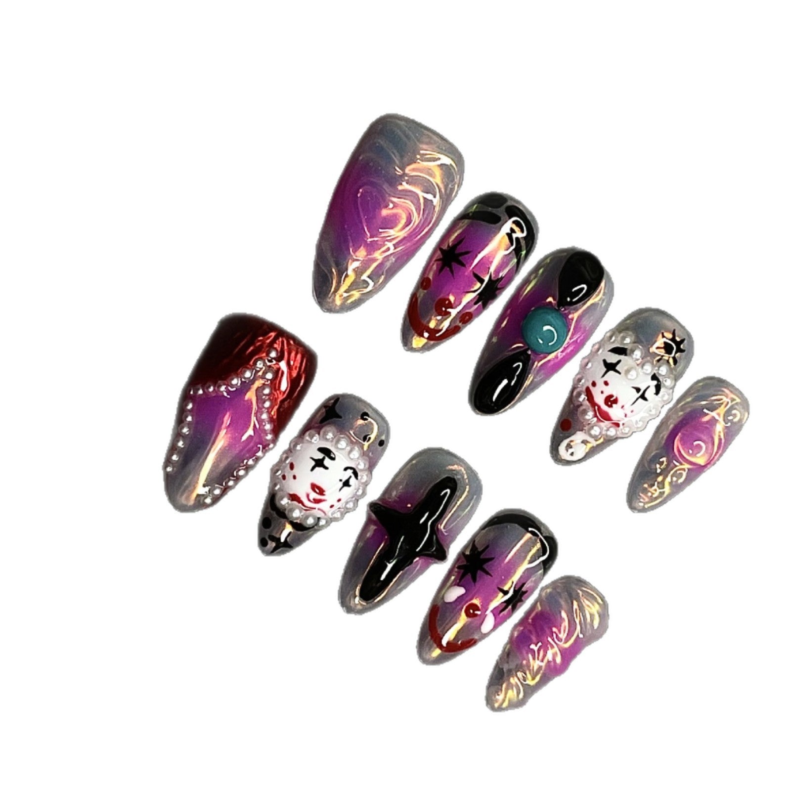 Fun clown hand painted