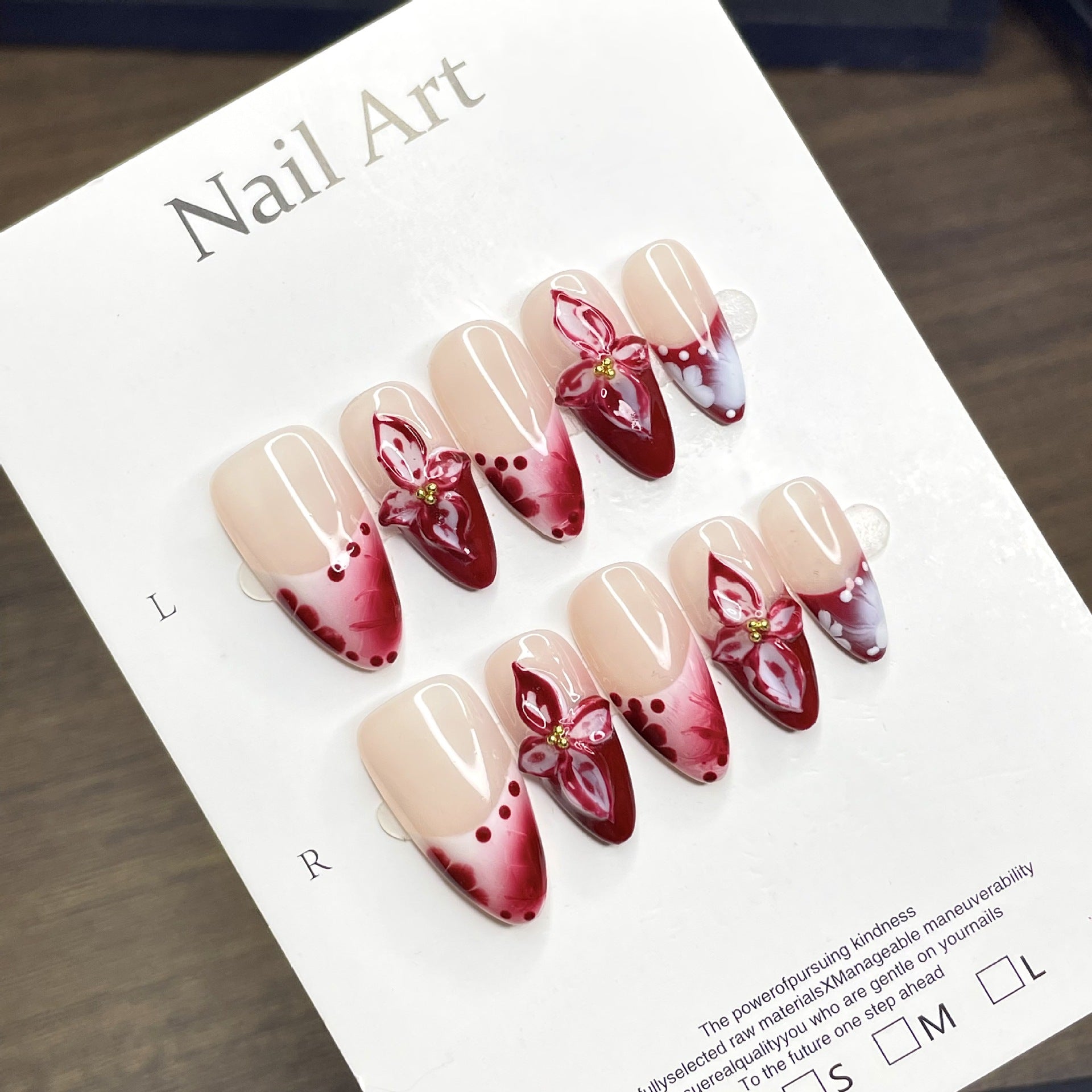 Macaron Powder Almond Nail Art