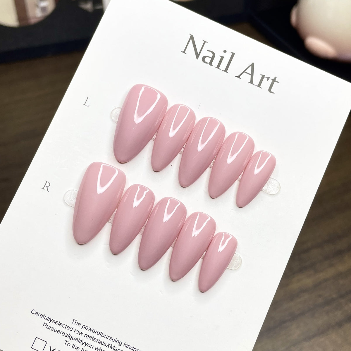 Macaron Powder Almond Nail Art