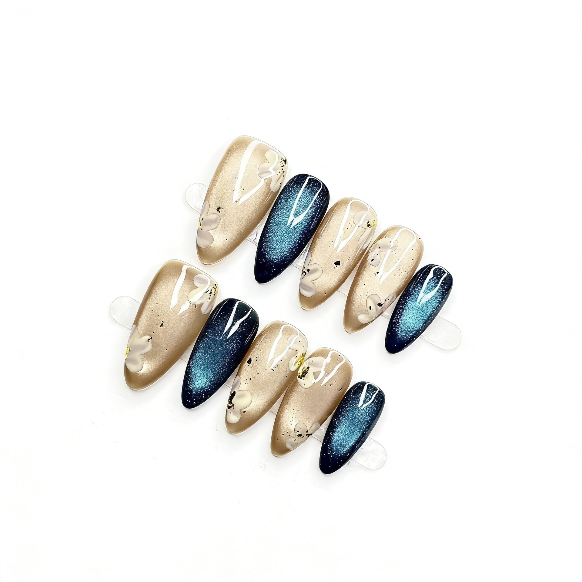 flash cat eye golden and blue
