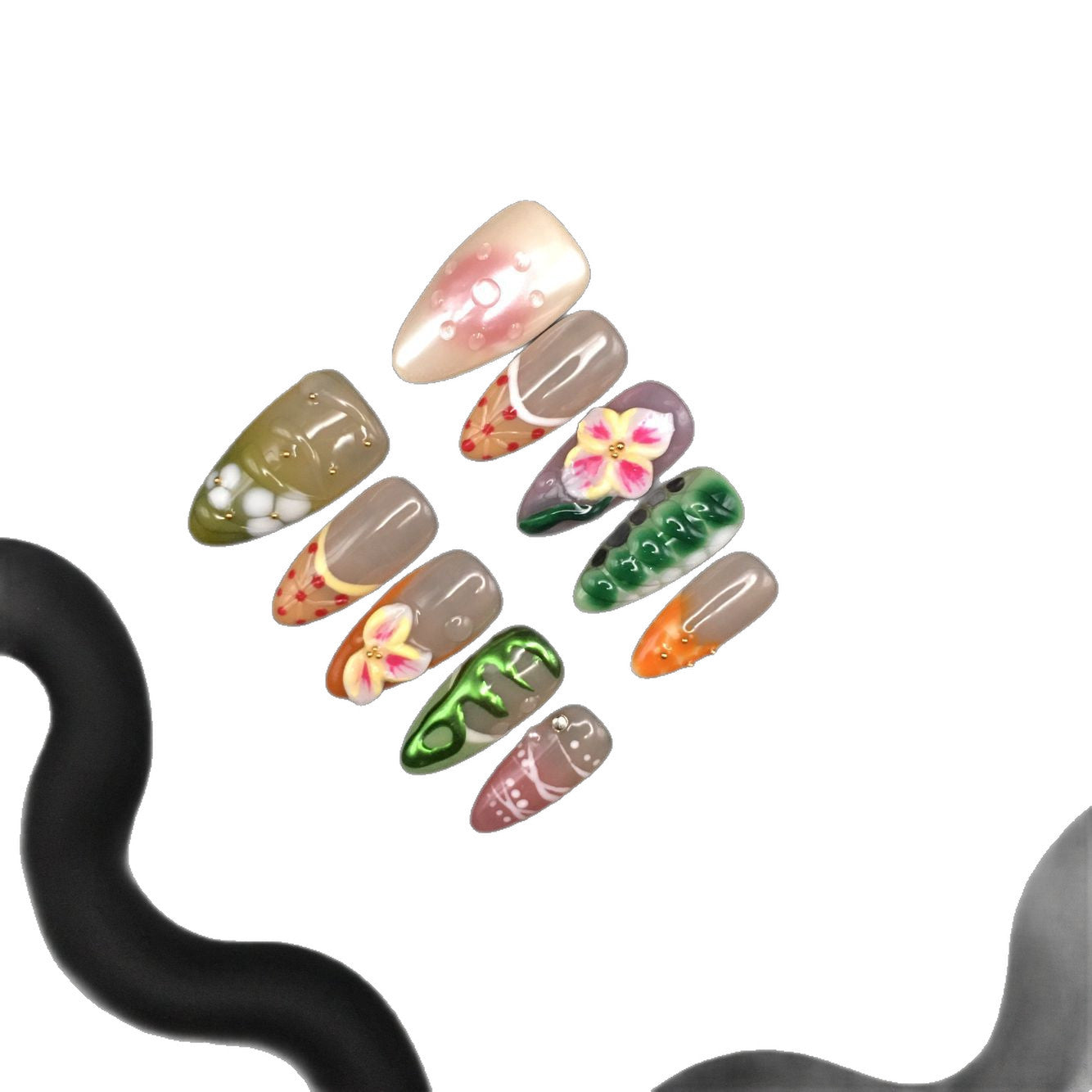 Hand painted butterfly pearl sweet and spicy