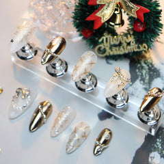 UNIKOO Christmas Punk Almond Press-on Nails