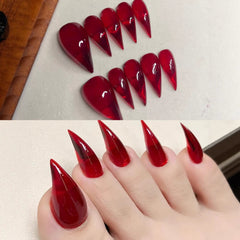 Burgundy dragon claw toenail