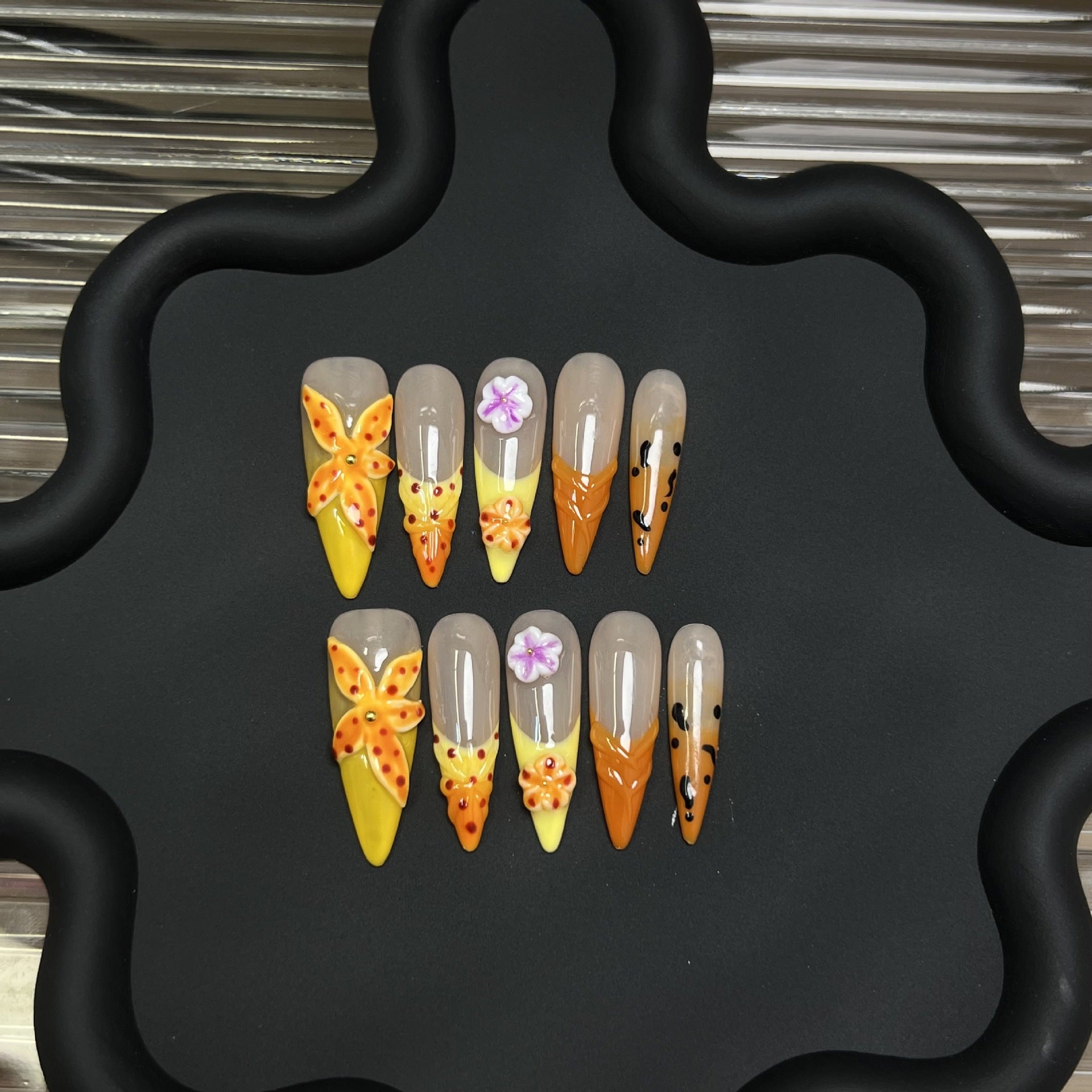 Floral plant carving