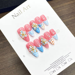 Shallow Bay Flower Sea Nail Art