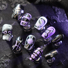 UNIKOO Y2k Halloween Short Press on Nails