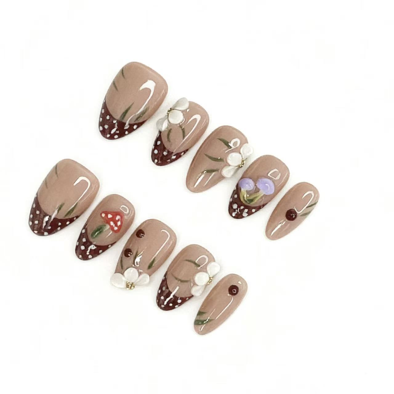 French Cherry Nail Art