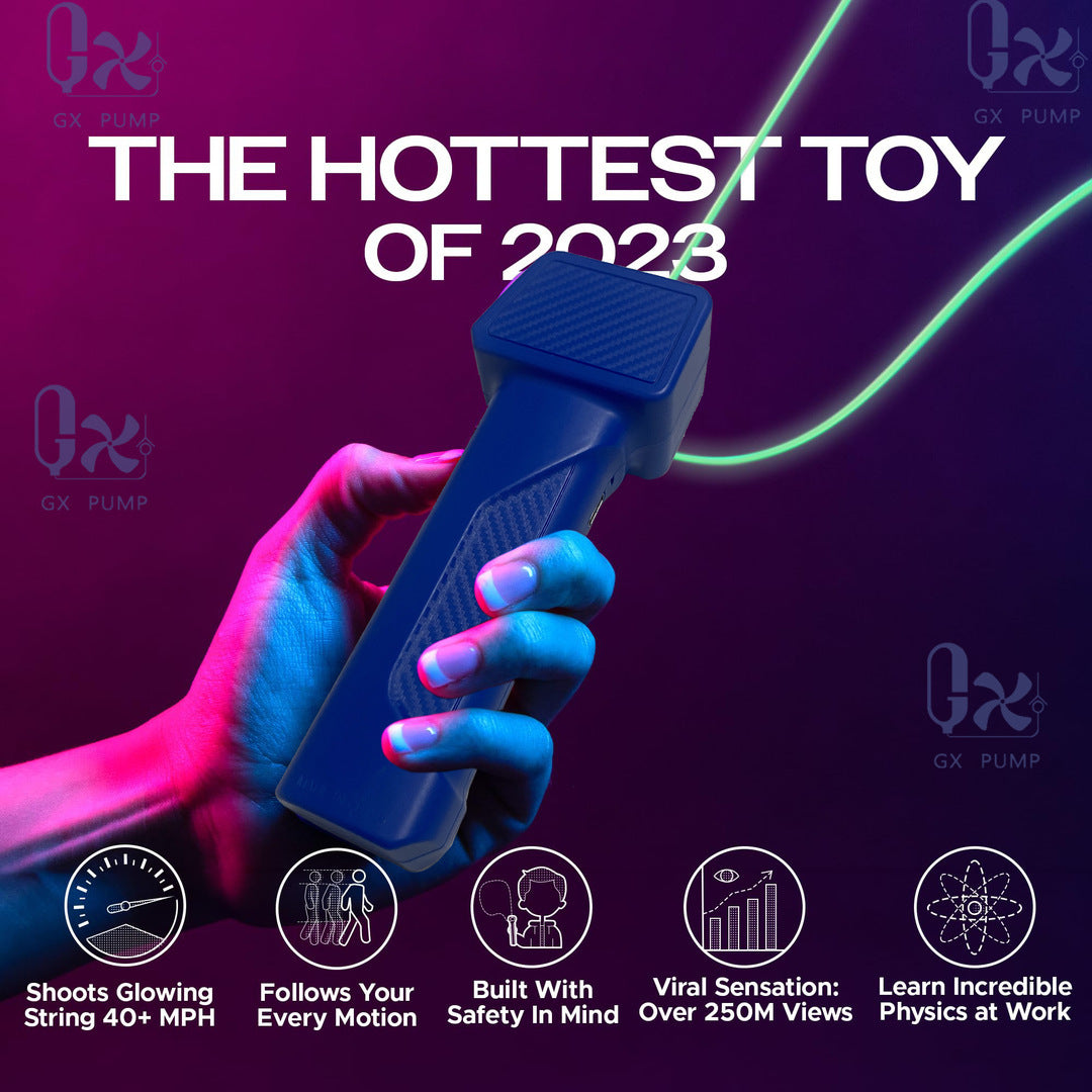 Rope Launcher ZipString Handheld Speed Adjustable Luminous Rope Toy