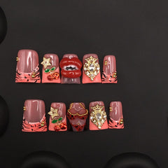 Striped French Exaggerated Cherry Crown