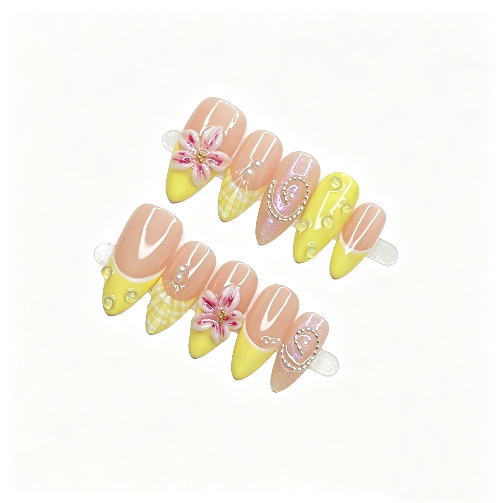 Tender yellow cherry blossoms