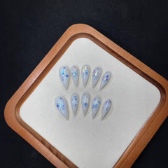 Milky white fragments