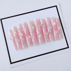 Super Long Butterfly Press-on Nails