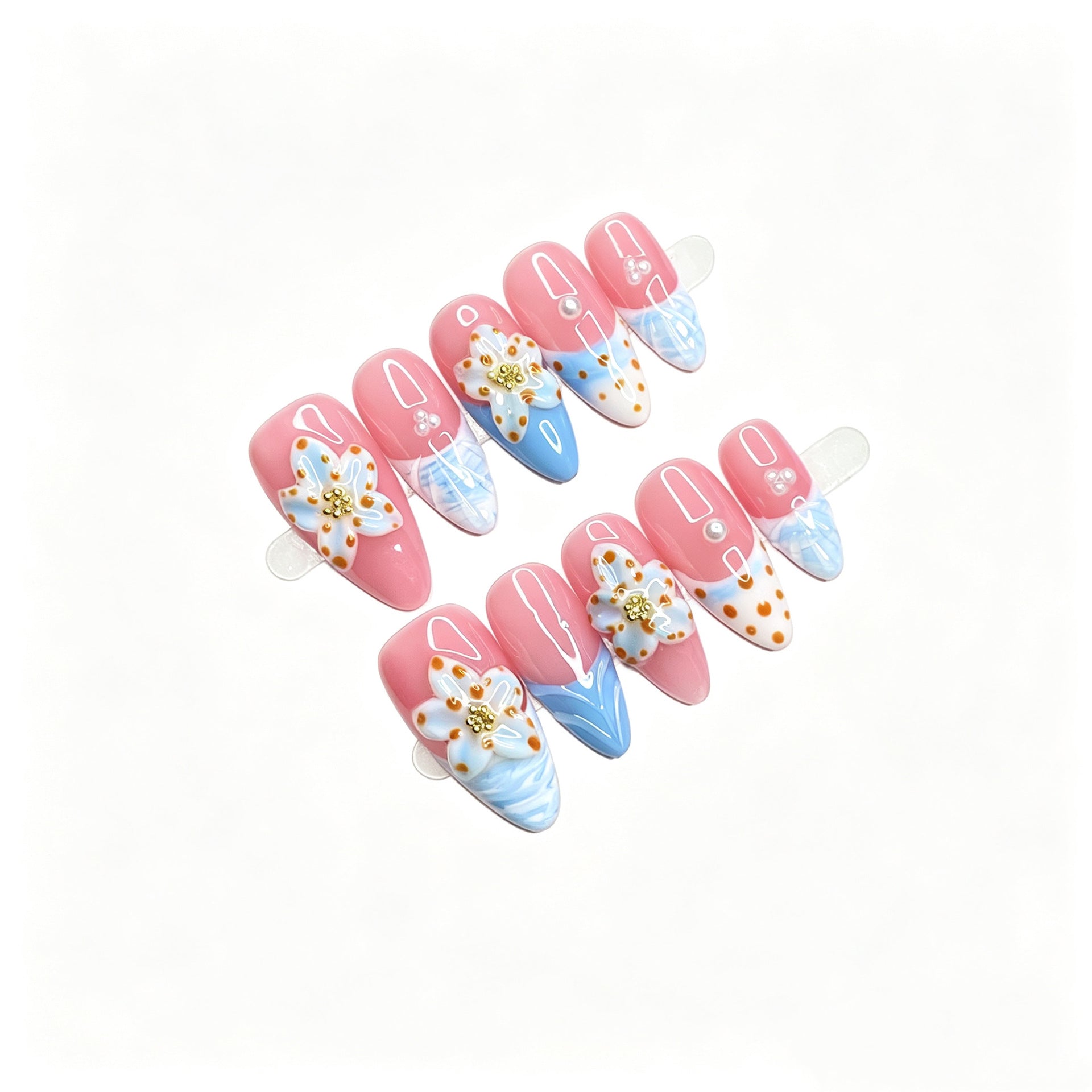Shallow Bay Flower Sea Nail Art