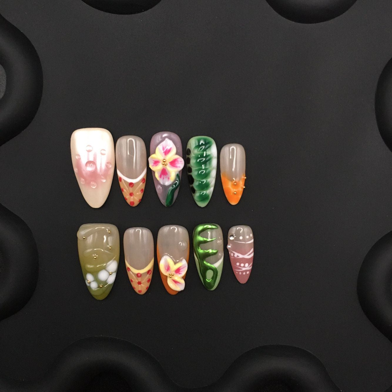 Hand painted butterfly pearl sweet and spicy