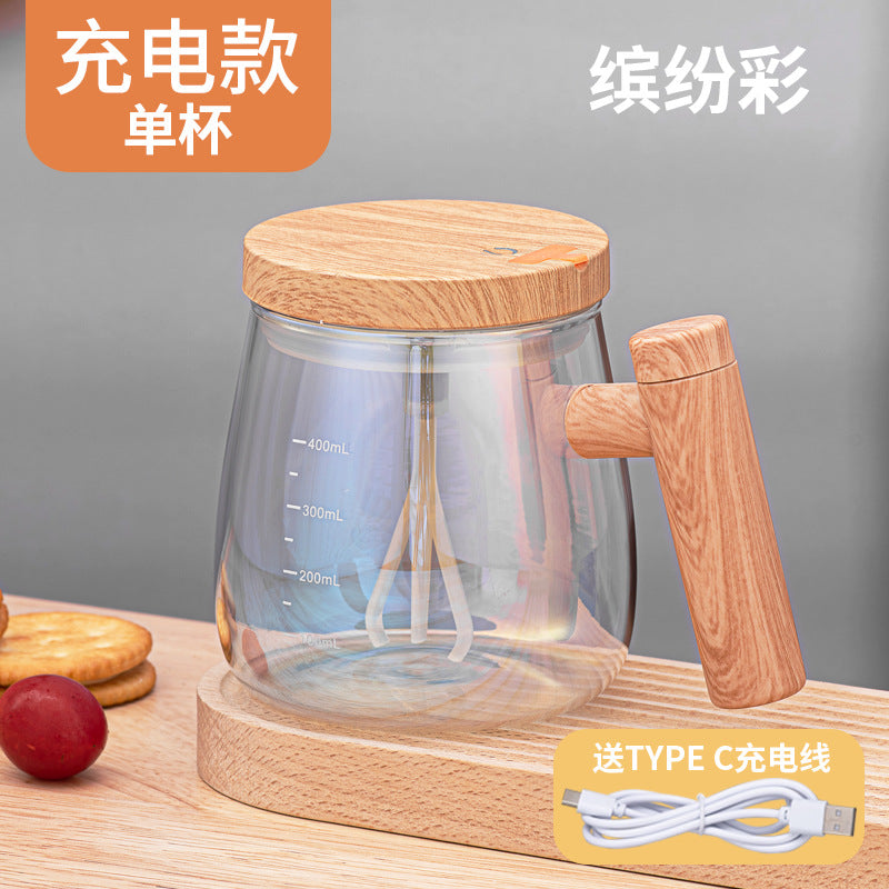 Electric Borosilicate Glass Self-Mixing Mug