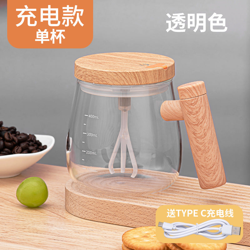 Electric Borosilicate Glass Self-Mixing Mug