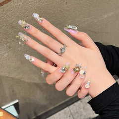 UNIKOO Tassel Chain Summer Coffin PRESS ON NIALS