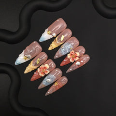 Shell white long pointed hand pinch fairy