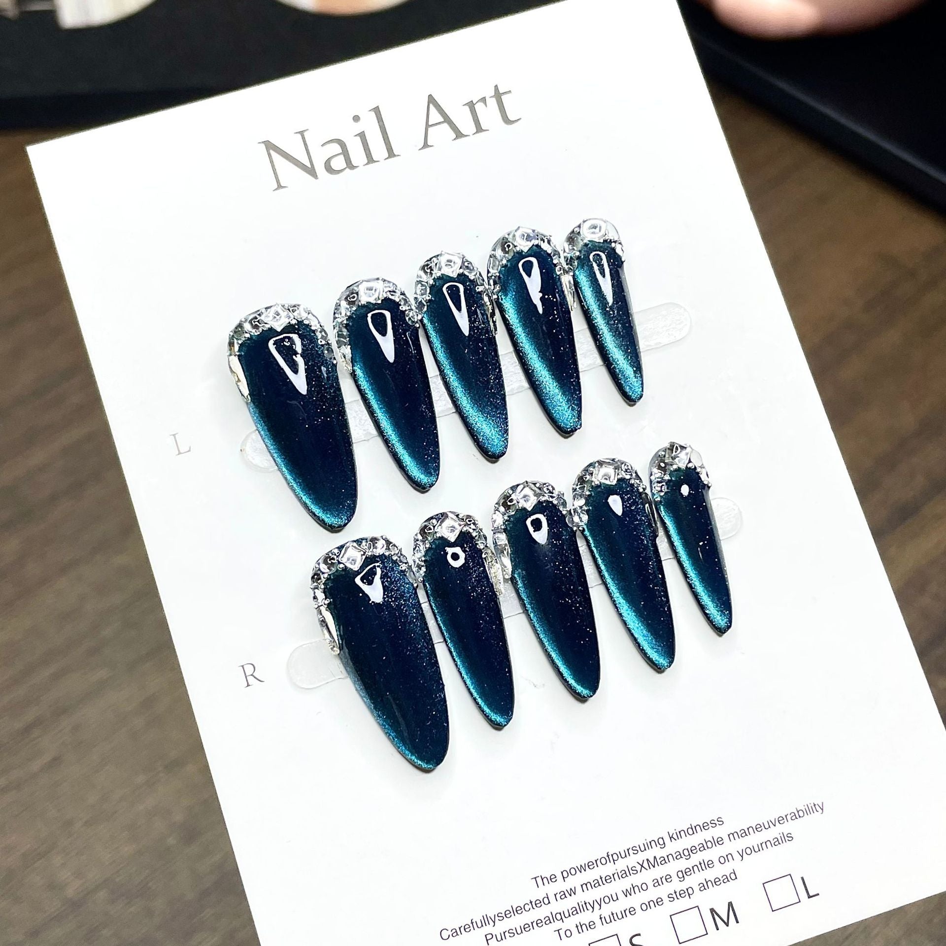 Peacock blue cat eye